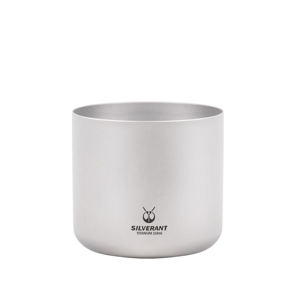 Silverant Camping Mug Titanium Double Wall Coffee Tea Cup (110Ml Double-Wall Cup)