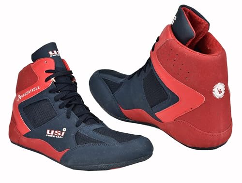 Usi Universal 701Wrb Wrestling Shoes, Comferto Sports Shoes For Wrestlers For Men & Women With Pu Suede, Mesh & Rubber Construct