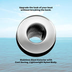 Whitecap Industries S-3803C Stainless Steel/Nylon Thru-Hull With Barb - 1-1/8'' Hose Size, Straight