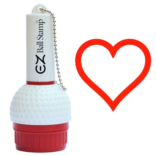 Promarking Ezballstamp Golf Ball Stamp - Red Heart