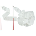 Fazhbary White Rhythmic Gymnastics Wands Praise Dancing Streamers For Kids Baton Twirling Talent Shows Artistic Dancing, 2 Pack