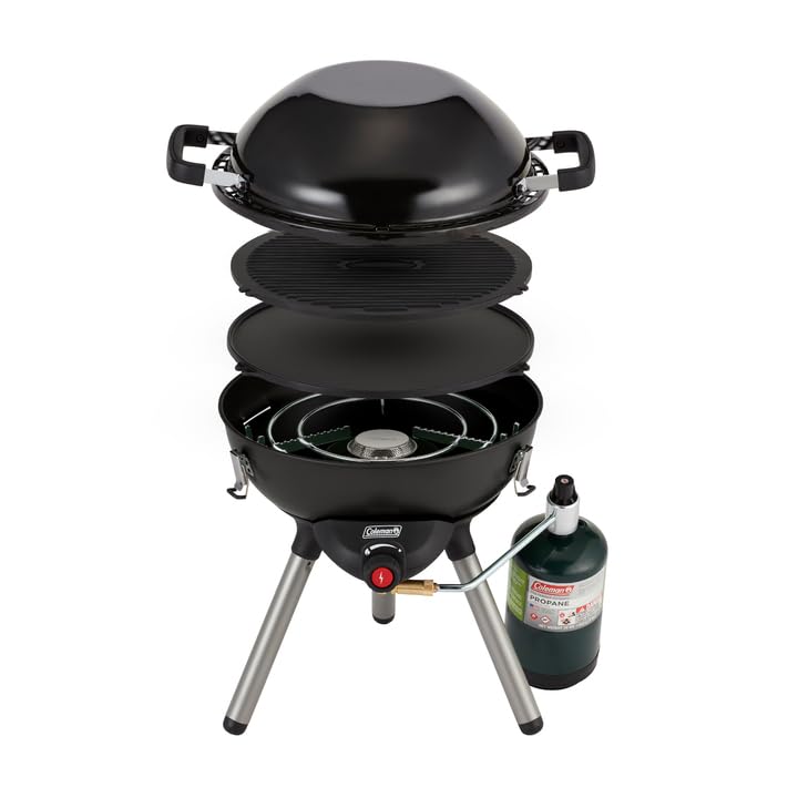 Coleman 4-In-1 Portable Propane Gas Camping Stove, Black