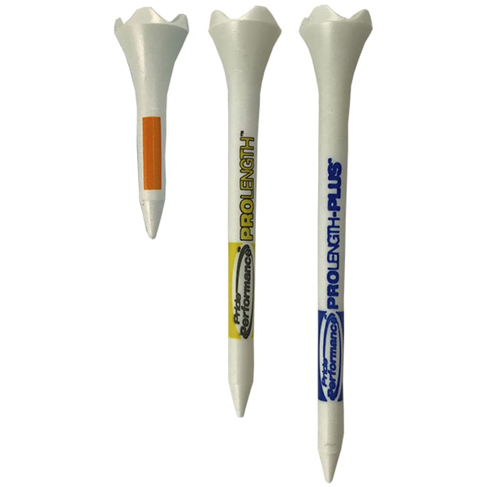 Pride Professional Tee System Plastic Golf Tees, 3-1/4 Inch - 30 Count (Blue),Ev31430 White