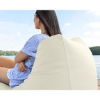 Jaxx Ponce Nautical Edition - Bean Bag Chair For Boat, Yacht & Watersports - Marine Vinyl, Mineral Gray