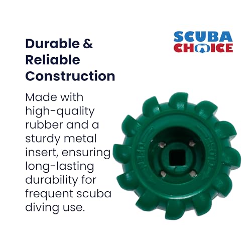 Scuba Choice Scuba Diving Tank Valve Knob - Round Shape, Green