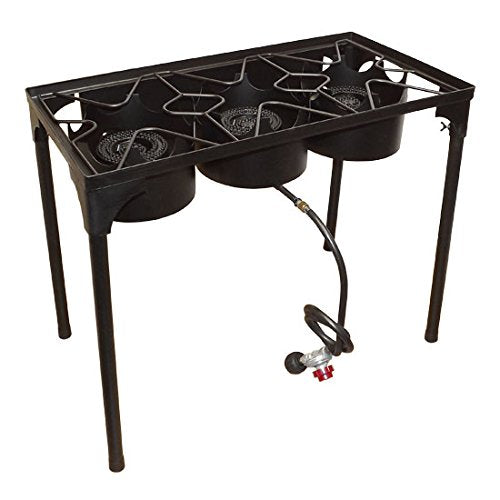 Ballington 3 Triple Burner Portable Outdoor Propane High Pressure Camp Stove With Stand