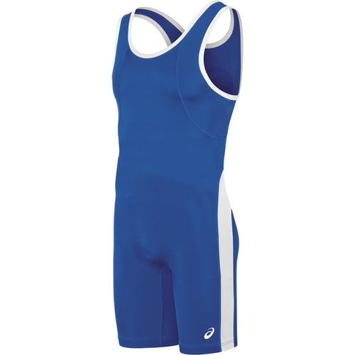 ASICS T-back Performance Wrestling Singlet, Royal/White, 3XS