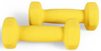 Fitvids Neoprene Dumbbell Hand Weights, Anti-Slip, Anti-Roll, Hex Shape Colorful, 2-Pound, Pair