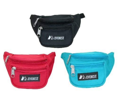 Everest Kids Fabric Adjustable Organizer Waist Pack, Purple