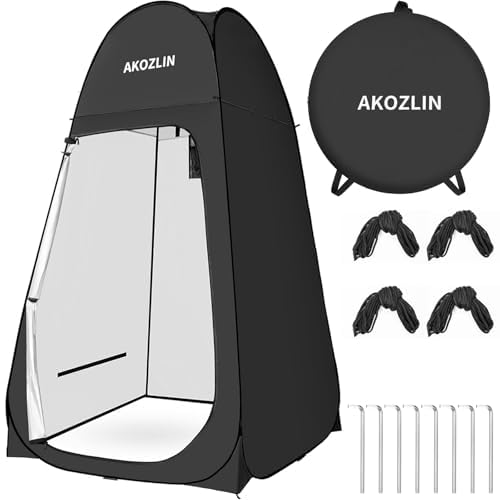 AKOZLIN Portable Pop Up Shower Privacy Shelters Instant Tent Dressing Changing Outdoor Camping Toilet Tent