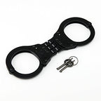 Vipertek Heavy Duty Hinged Double Lock Steel Police Edition Professional Grade Handcuffs (Black)
