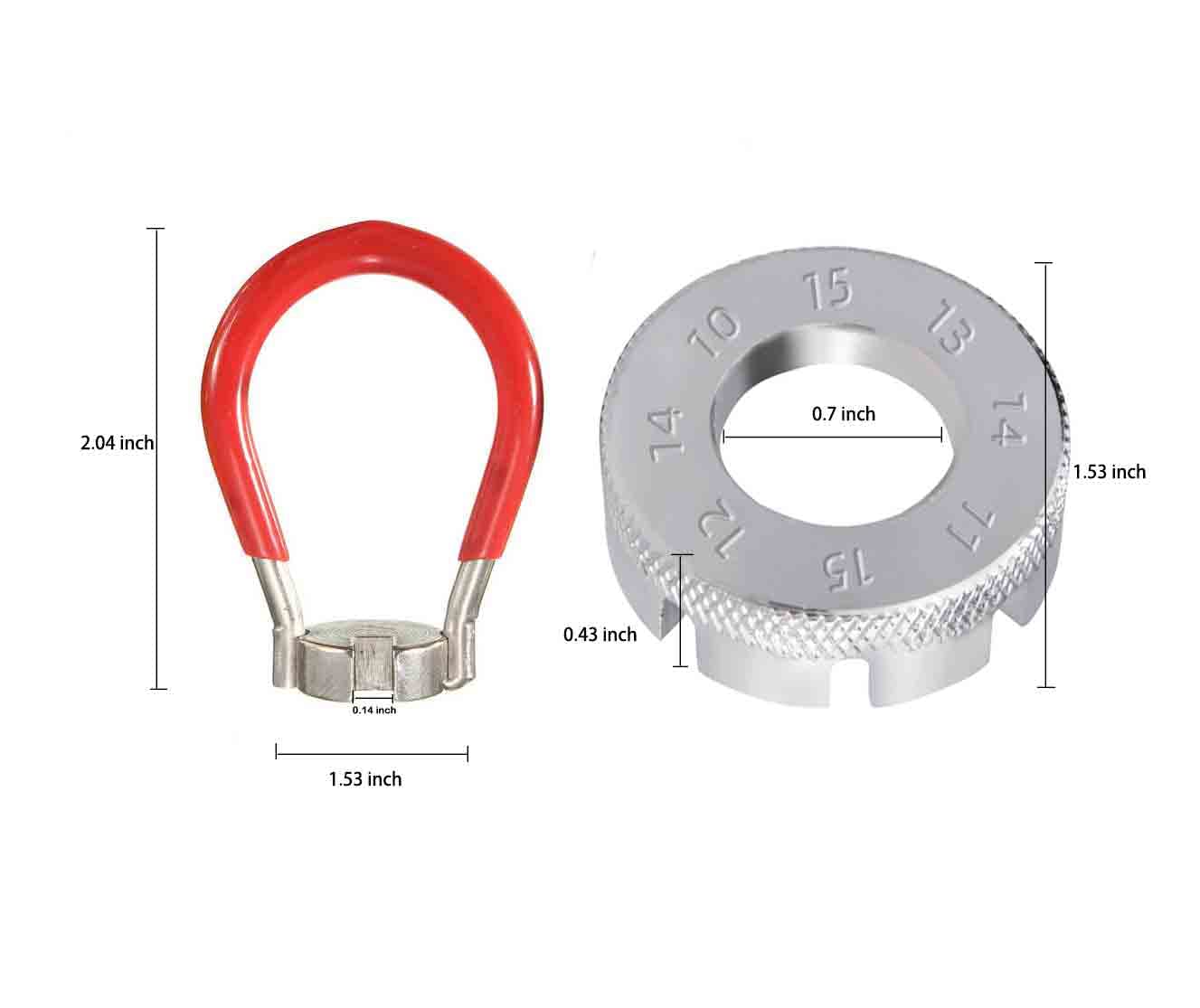 Letusport Bike Spoke Adjustment Wrench Bicycle Rim Truing Tool Set Of 2