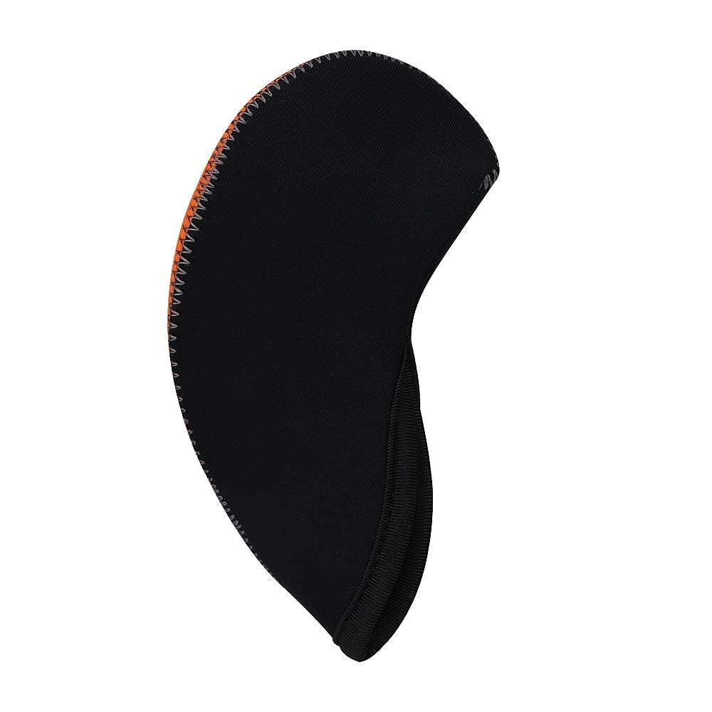 11Pcs/Set Neoprene Iron Headcover Set With Large No. For All Brands Callaway,Ping,Taylormade,Cobra Etc. (Orange & Black)