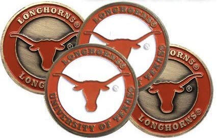 (4) Texas Longhorns Golf Ball Markers