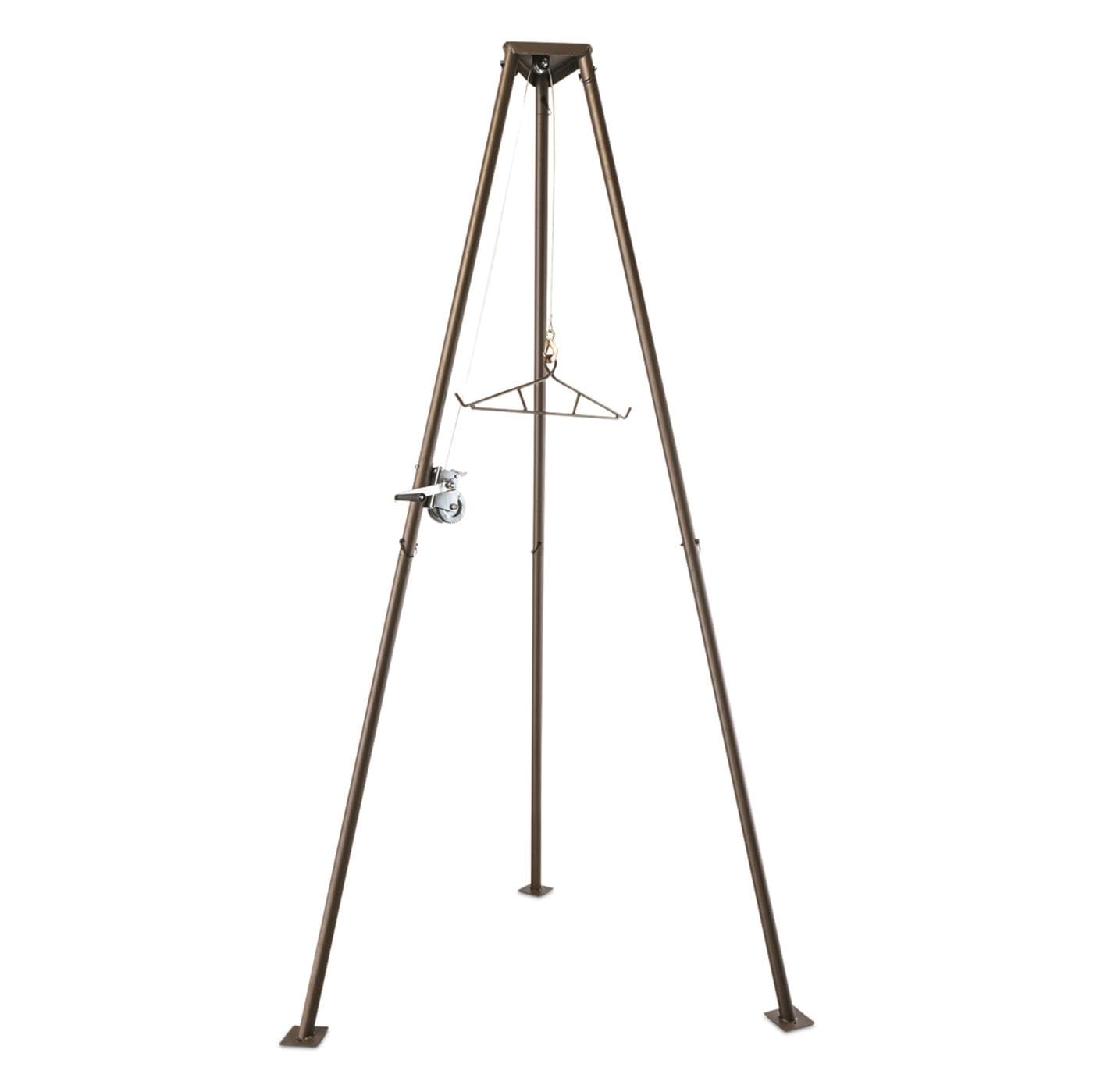 Guide Gear Tripod Portable Game Hanger Deer Hoist Lift System For Hunting, Hide Skinning, Field Dressing