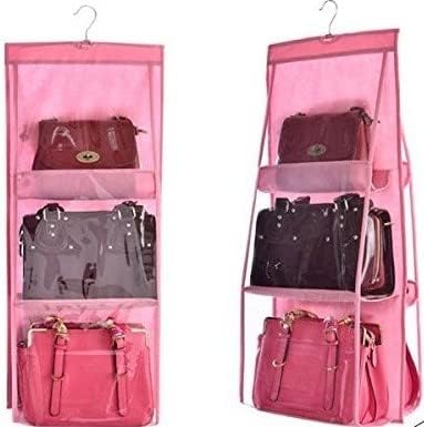 Simestich Purse Organizer Insert  Pack Of 2 Handbag Organizers With 12 Pockets (Pink) | Lightweight, Foldable Purse Insert For