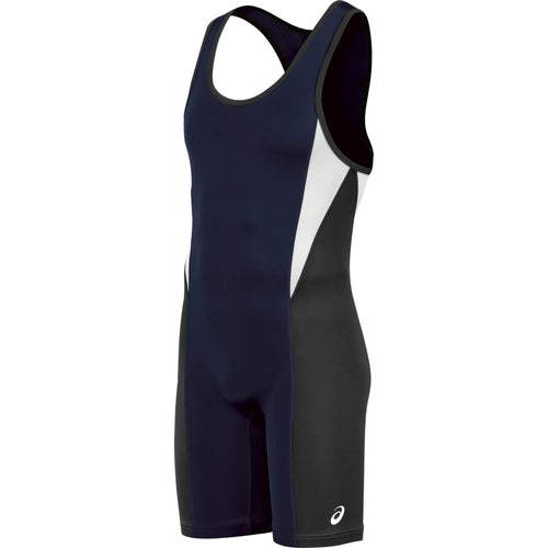 ASICS Legit Wrestling Singlet, Navy/Black, X-Small