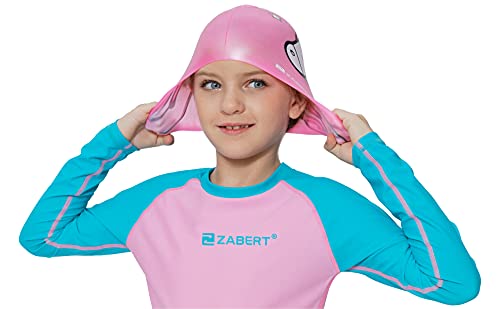 Zabert Girls Kids Swim Cap Hat,Swimming Caps Hats For Girls Toddler Baby Long Hair Braids & Dreadlocks - Silicone Waterproof Pin