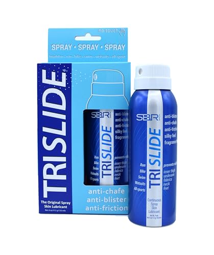TRISLIDE AntiChafe Continuous Spray Skin Lubricant Body Friction Protection | Prevents Blistering and Chafing | Providng LongL