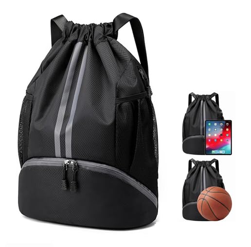 Finalize Sports Drawstring Bag Backpack For Men Women  Basketball Bag Gym Backpack Dedicated Shoe Compartment | Waterproof Larg