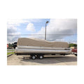 VORTEX *TAN/Beige* 20 Ultra 3 Pontoon/Deck Boat Cover, HAS Elastic and Straps FITS 181 to 19 to 20 FT Long 1 to 4 Business 