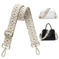 Zibuyu Wide Shoulder Strap For Bags Fashion Embroidery Shoulder Strap With Golden Buckles 1855 Adjustable Replacement Shoulde