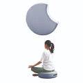 The White Willow HarmonyFlow Yoga Crescent Seat Cushion for Meditation & Yoga  Standard Size, Ergonomic Supportive Foam with So