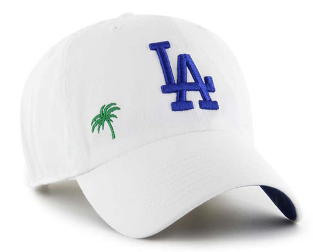 Los Angeles Dodgers White Confetti Buckle Strap Hat, Adjustable Fit