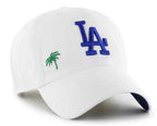 Los Angeles Dodgers White Confetti Buckle Strap Hat, Adjustable Fit