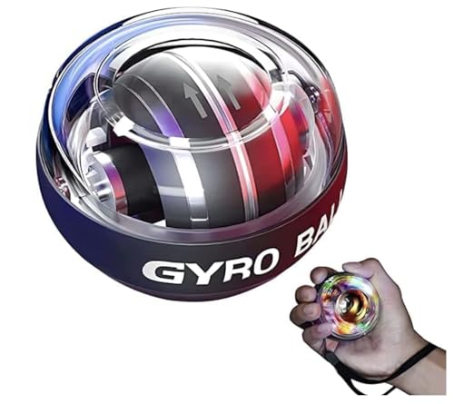 Harionix Gyro Ball Wrist Trainer Power Ball, Hand & Forearm Strengthener With Led Lights, AutoStart Gyroscopic Exercise Ball Fo