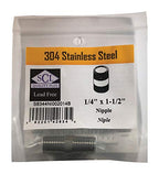 Smith Cooper Nipple Ss 1/4 X 1.5