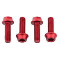 Wolf Tooth Precision Anodized Water Bottle Cage Bolts - 4 Pcs. Red