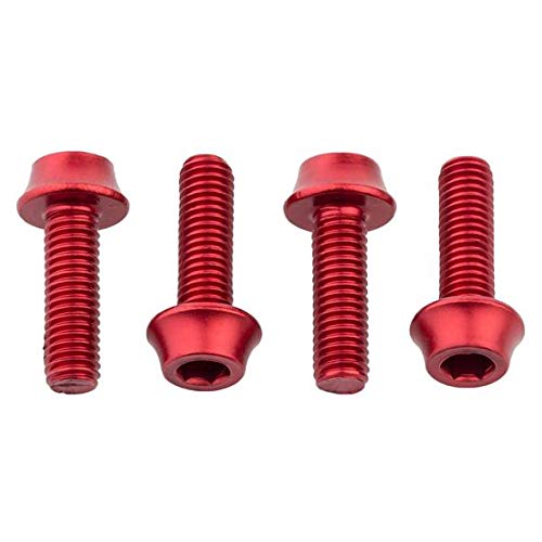 Wolf Tooth Precision Anodized Water Bottle Cage Bolts - 4 Pcs. Red