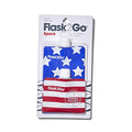 Flask2Go - The Foldable Flexible Flask For Tailgating, Camping, And Concerts, 2-Pack, Stars  Stripes