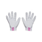Under Armour Womens Radar Softball Gloves , (101) White / Jellyfish / White , Small