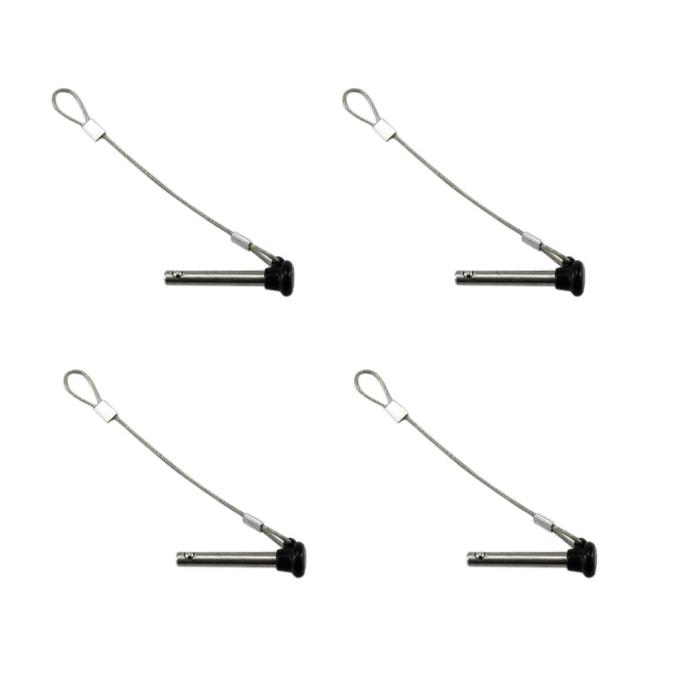 Nrc&Xrc Stainless Bimini Top Dia 3/16'' Pull Pins Length 1.5'', Usable Length 1'', Bimini Top Pin, Marine Hardware Bimini Top Pi