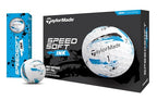 Taylormade Golf Speedsoft Ink Golf Balls Blue One Dozen
