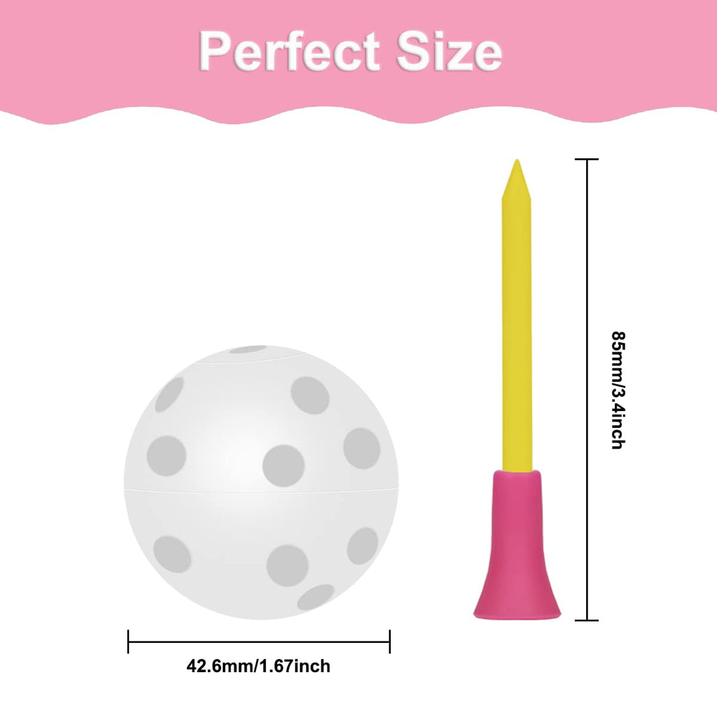 Adwikoso 50Pc Plastic Golf Training Balls 42 Mm Golf Balls For Indoor Putting Green Backyard Outdoor Practice Equipment With 2 G