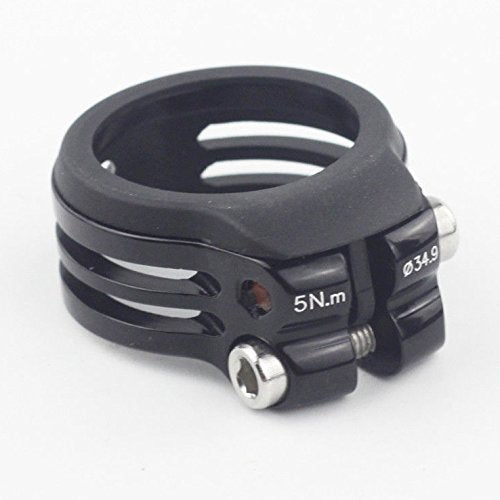 Fouriers CNC Alloy Seatpost Clamp Fixed 31.8mm / 34.9mm Waterproof Superlight(34.9black)