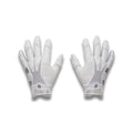 Under Armour Boys Youth Blur Football Gloves, (100) White/White/Metallic Silver, Youth Small
