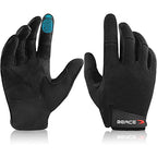 Beace Full Finger Weight Lifting Gym Gloves With Anti-Slip Leather Palm For Workout Exercise Training Fitness And Bodybuilding F