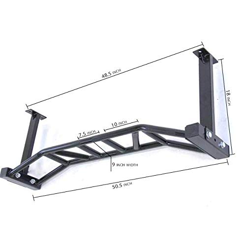 Gronk Fitness - Ceiling Mounted Multi-Grip Chin Up Bar - Pull-Up Bar For Home - Mounted Pull Up Bar - Perfect For Bodybuilding &