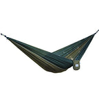 Outereq Portable Parachute Camping Hammocks Lightweight Nylon Fabric Travel Hammock (Army/Olive, 295Cm X 198Cm/Double)