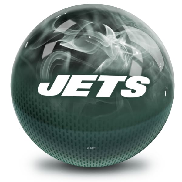 New York Jets Nfl On Fire Bowling Ball 14Lbs