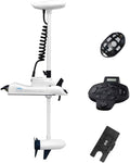 Aquos Haswing White 12V55Lbs 54Inch Bow Mount Trolling Motor With 2.4G Remote Control, Wireless Foot Control, Quick Release Brac