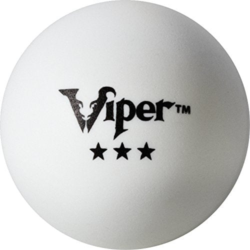 Viper Table Tennis Balls: White 40 Mm Regulation Size, 3 Star Rating, 6 Pack