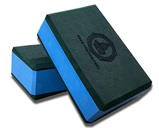Vedam High Density Eva Foam Yoga Block Set Of 2 For Men & Women | Improve Strength & Aid Balance (Green Aqua)