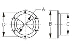 Sea-Dog Screw-Out Deck Plate - Black - 5''