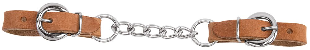 Weaver Leather Harness Leather Heavy-Duty Single Link Chain Curb Strap Russet, 3.5