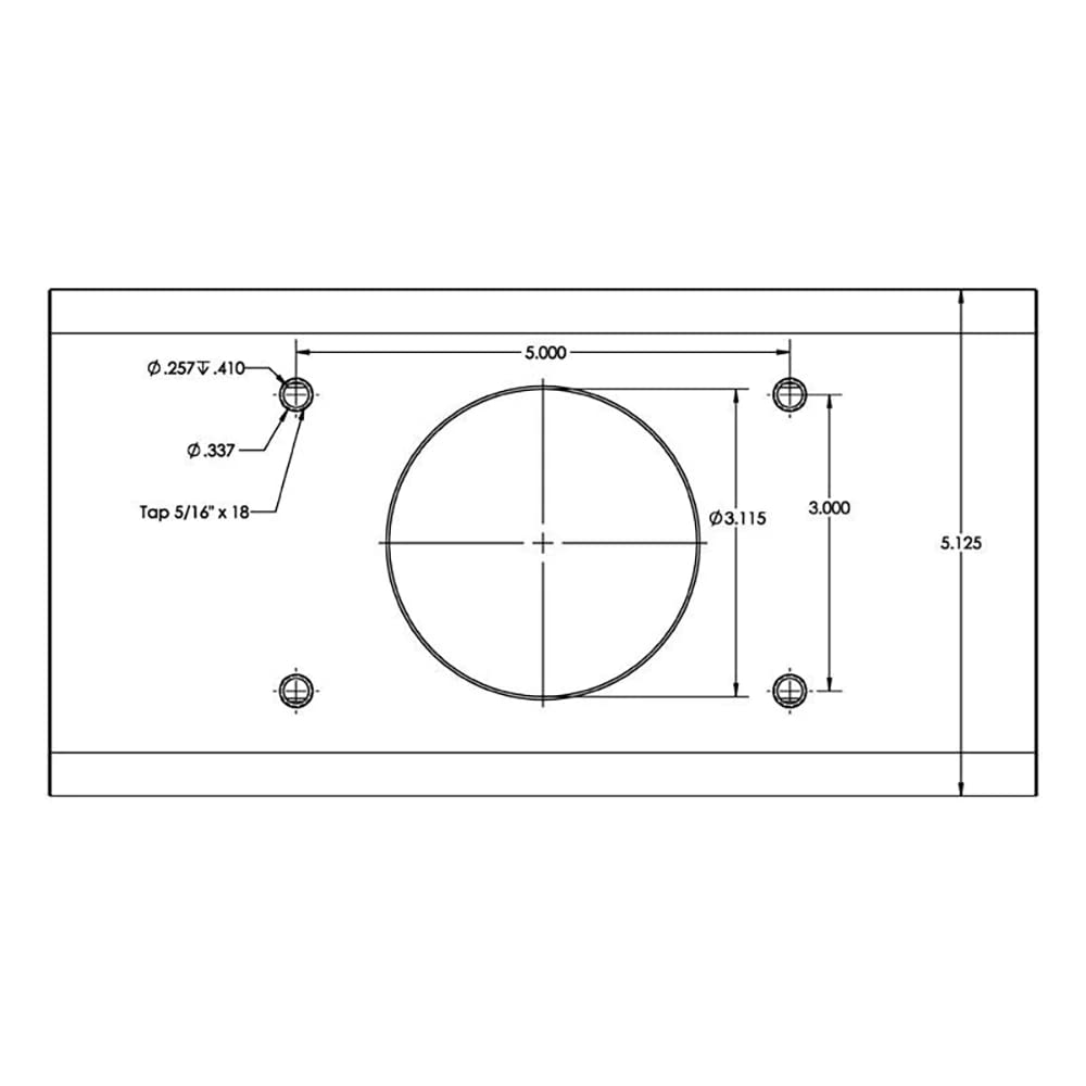 Taco Metals Taco T-Top Extrusion Plate Pre-Drilled For Grand Slams - 20'' - Pair